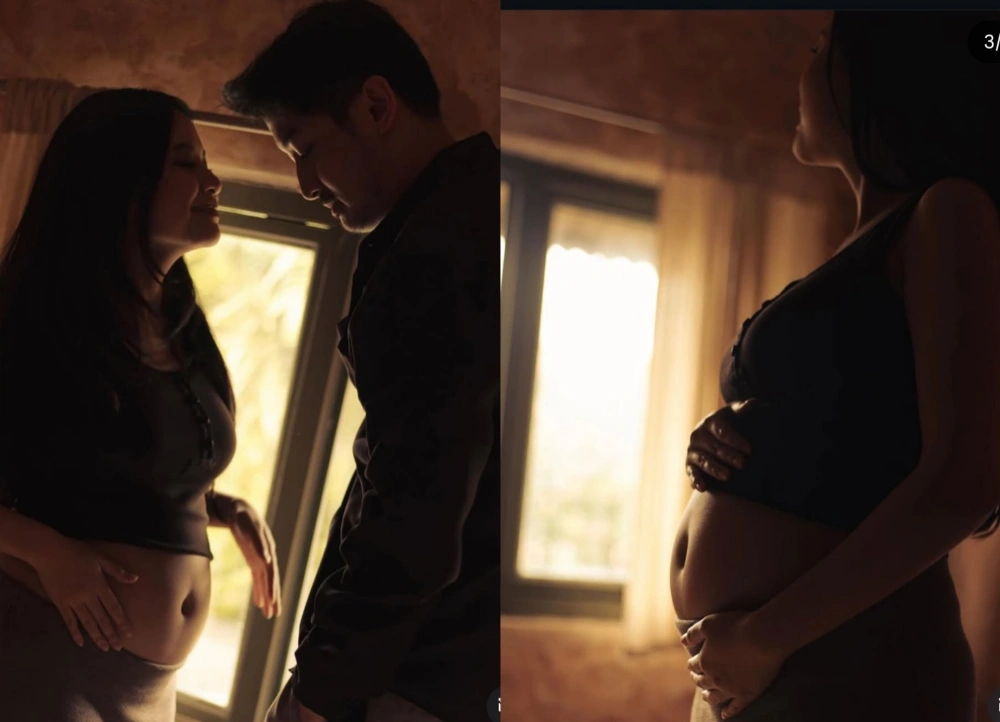 Hanggini Purinda hamil. [Instagram]