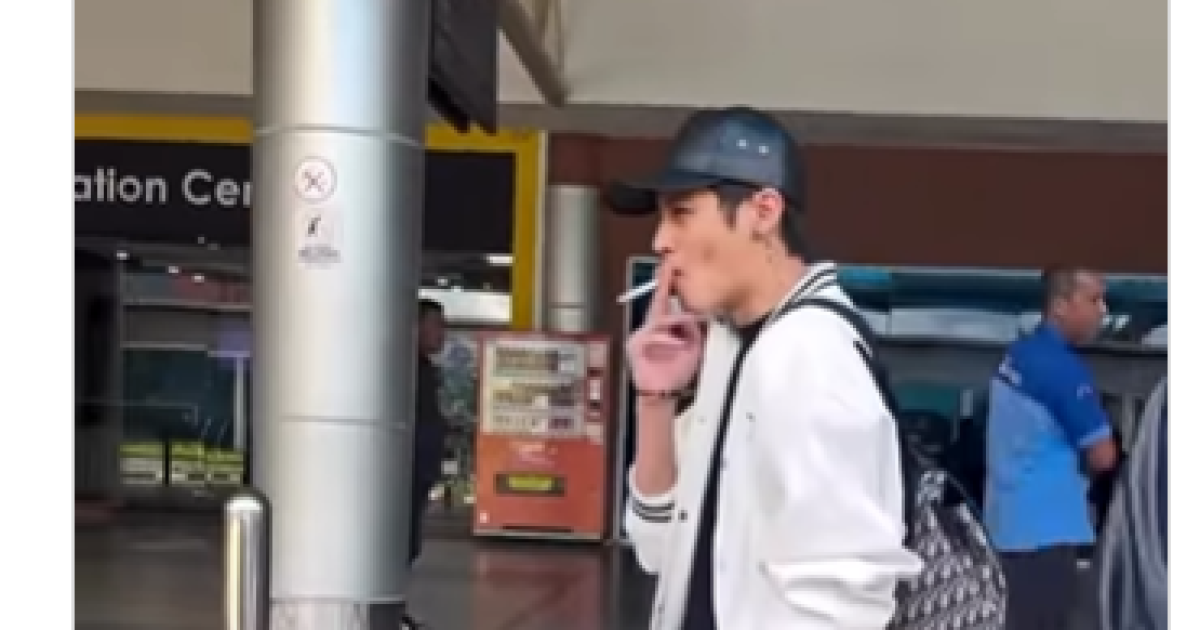 DJ Panda Terciduk Merokok di Bandara Palembang, Padahal Kawasan Tanpa Rokok!