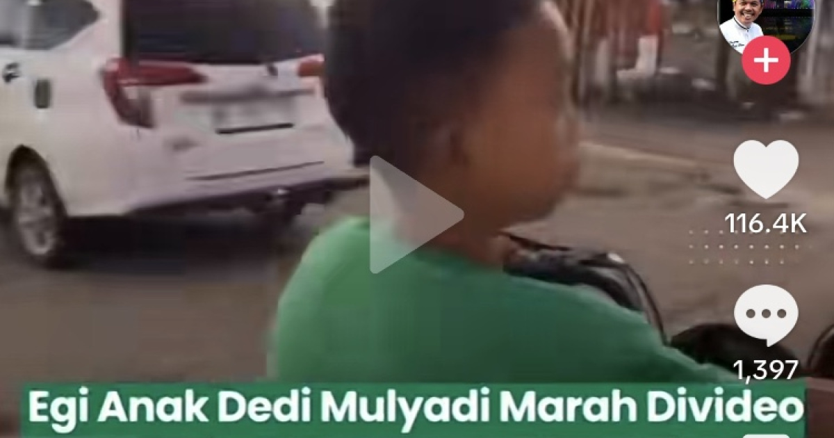 Marah Dirinya Divideo Tanpa Izin, Egi Anak KDM Tepis Ponsel Pemotor Lain hingga Jatuh