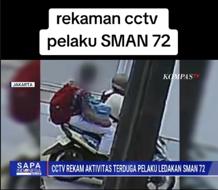 2 Rekaman Cctv Perlihatkan Terduga Pelaku Membawa 2 Tas Sebelum Terjadi Ledakan Di Sman 72 Jakarta Tiktok Baruuu311