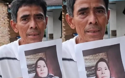 Tragis! Abdul Gani Keliling Bawa Foto Istri yang Hilang Akibat Banjir Bandang Sumatera