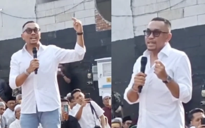 Ahmad Sahroni Pidato Depan Rumah, Ungkap Posisi Dirinya saat Penjarahan