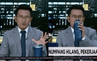 Berasa Stand Up! Aksi Presenter Minum Tumbler Saat Live Bikin Netizen Puas