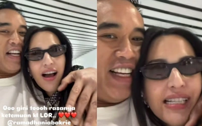 Akhirnya Bertemu Usai LDR, Ardi Bakrie Cium Nia Ramadhani di Tengah Gosip Cerai