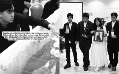 Jerome Polin Melepas Kepergian Sang Ayah yang Dikremasi, Pesan Terakhirnya Bikin Haru