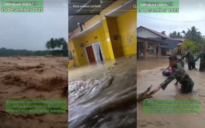 Banjir Susulan Menerjang Aceh di Malam Natal, Begini Kondisinya!