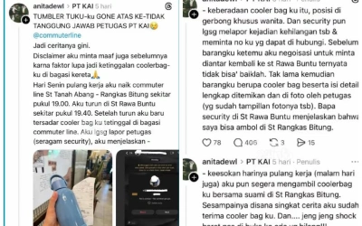 Anita Dewi Penumpang KRL Kehilangan Tumbler Tuku, Berujung Karyawan KAI Dipecat!