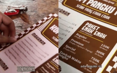 Ini Daftar Menu Kopi Pangku PIK, Ada Paket 'Enak-Enak' Tembus Rp 750 Ribu