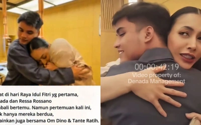 Momen Lebaran Mengharukan, Denada Bertemu Ressa Bersama Om Dino dan Tante Ratih