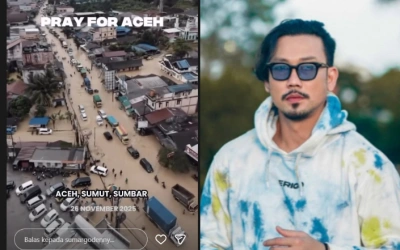 Prihatin dengan Musibah Banjir Aceh, Sumut, dan Sumbar, Denny Sumargo Ajak Publik untuk Peduli
