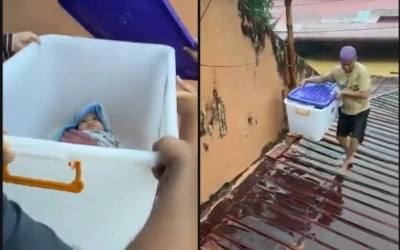 Video Detik-detik Penyelamatan Seorang Bayi saat Banjir Bandang di Tapanuli, Mukjizat Tuhan!
