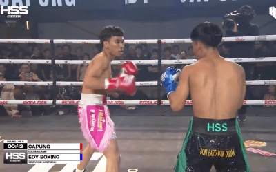 Jatuh Kena Hook Capung di Ronde 1, Edy Boxing Menang dengan Unanimous Decision