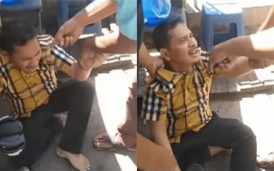 Pria Diduga Mantan Bupati Dharmasraya Adi Gunawan Digeruduk Massa, Benarkah Kasus Asusila?