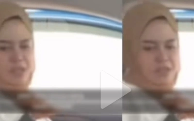 Video Amalia Mutya Kena Air Mancur di Mobil Part 2, Ekspresi Kena Muncratan Disorot