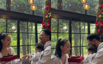 Erika Carlina Rayakan Ulang Tahun ke-37 DJ Bravy Bersama Baby Andrew