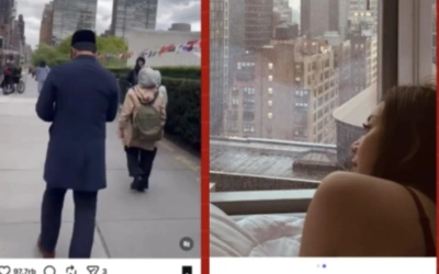 Viral Aura Kasih Pamer Pundak Mulus di New York, Bareng Ridwan Kamil?