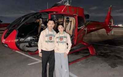 Benarkah Gusti Ega Hadiahkan Helikopter untuk Angel Karamoy? Ini Faktanya