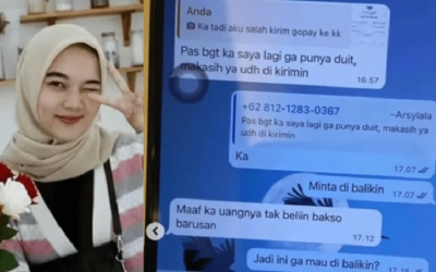 Salah Kirim Gopay untuk Ongkos Cuci Darah ke Orang Bernama Helawati, Malah Buat Jajan Bakso
