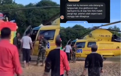 Viral! Helikopter BNPB Diduga Hanya Singgah untuk Foto, Warga Langsa Kecewa Berat!