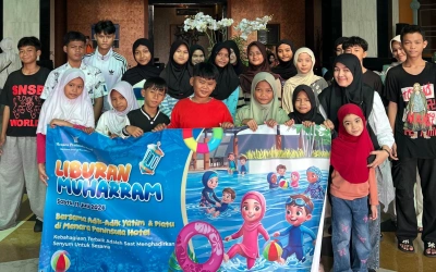 Puluhan Anak Yatim Rasakan Pengalaman Menginap Mewah