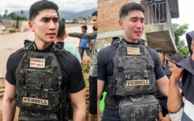 Verrell Bramasta Bantu Korban Banjir Sumatera, Penampilannya Pakai Rompi Anti Peluru Disorot