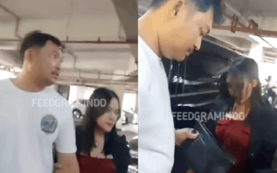 Viral Istri Sah Pergoki Suami dan Pelakor di Parkiran Mall, Sita Kunci Mobil dan STNK!