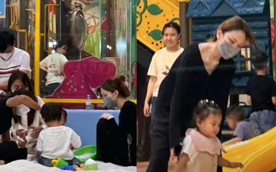 Jule Kepergok Main Bareng Anak-anak di Mall, Penampilannya Lepas Hijab Bikin Syok!