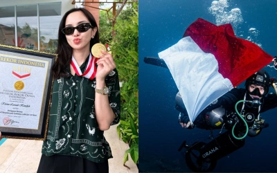 Pecahkan Rekor MURI, Kirana Larasati Jadi Wanita Indonesia Pertama Selam 127 Meter