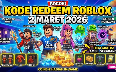 Kumpulan Kode Redeem Roblox 2 Maret 2026, Sikat Item Gratis Sebelum Kedaluwarsa!