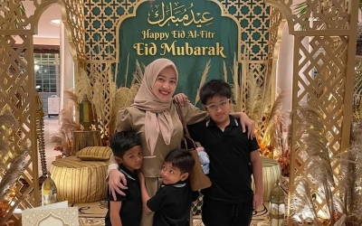 Lebaran Tanpa Suami, Maissy Bagikan Potret Idul Fitri Bersama Tiga Buah Hati