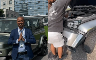 Detik-detik BAIC BJ40 Fitra Eri Terlibat Insiden dengan Bus Ugal-ugalan di Jalan Tol