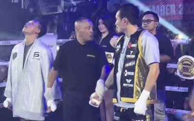 Viral Wasit Bingung Angkat Tangan Rudy Golden Boy, Tadinya Mau Angkat Tangan Paris Pernandes