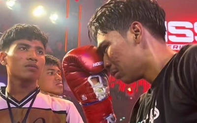 Pertarungan Sengit! Edy Boxing Sukses Bikin Capung Nangis di Atas Ring HSS Series 6