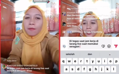 Oknum ASN di Gorontalo Kepergok Live TikTok di Jam Kerja, Panik Usai Dikomentari Dinas!
