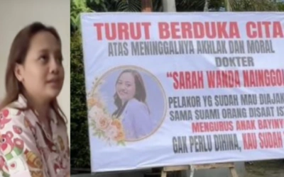 Viral Kiriman Papan Bunga untuk Pelakor Mahasiswi Sarah Wanda Nainggolan dari Istri Sah