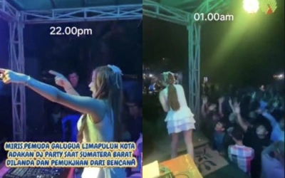 Tak Punya Hati! Beberapa Pemuda Sewa DJ untuk Party di Tengah Duka Bencana Banjir