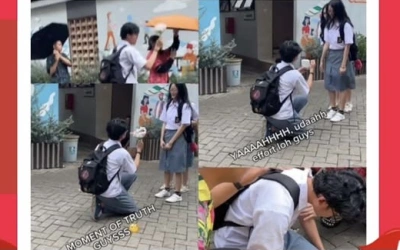 Tembak Cewek dengan Cara Unik dan Lucu di Tempat Umum, Pemuda Ini Berakhir Ditolak