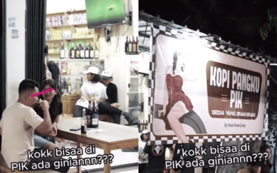 Viral di TikTok, Kopi Pangku PIK Tawarkan Sensasi Makan Indomie Sambil Pangku Pelayan