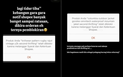 Thrifting Ilegal Terancam Punah, Kini Pedagang Panik Akun Diblokir Massal!