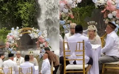 Viral! Pasangan Ini Gelar Akad Nikah di Tengah Curug Jadi Sorotan Netizen