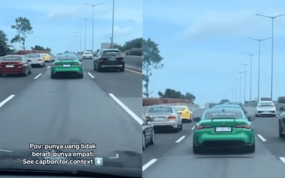 Viral Konvoi Klub Mobil Sport Diduga TREN AUTO CLUB, Netizen: Kaya Bisa Sebebas Itu?