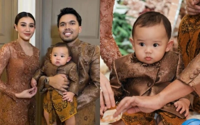 Gemoy Banget! Intip Potret Baby Arash, Anak Aaliyah Massaid Saat Acara Tedak Siten