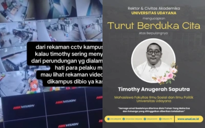 CCTV Udayana Perlihatkan Timothy Suka Menyendiri di Kampus