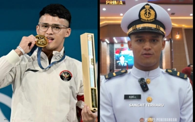 Selamat! Lifter Rizki Juniansyah Resmi Dilantik sebagai Perwira TNI AL Berpangkat Letda