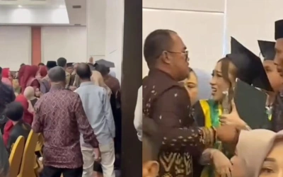Labrak Wisudawati di Acara Wisuda STIE 66 Kendari, Tindakan Istri Sah Disebut Ganggu Acara Sakral