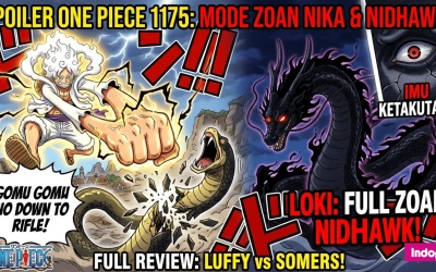 Spoiler One Piece 1175 Part 9: Luffy Mode Nika Hajar Somers dan Rahasia Buah Iblis Loki