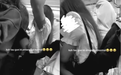 Viral Dua Wanita Terekam Bermesraan di KRL, Netizen: Jangan Dinormalisasi!