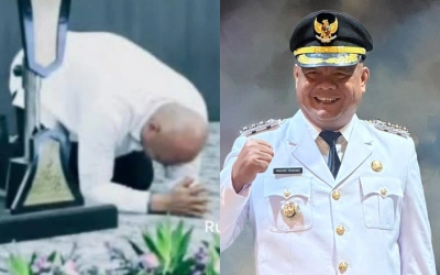 Viral, Bupati Nias Utara Sujud Usai Ungkap Kondisi Daerah 3T, Inilah Harapan Amizaro Waruwu