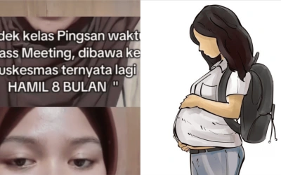 Viral! Siswi Pingsan Saat Class Meeting, Syok Ternyata Hamil 8 Bulan