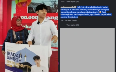 Willie Salim Disebut Telah Berangkatkan Umrah Seorang Ibu di Bengkulu yang Sempat Tagih Janji